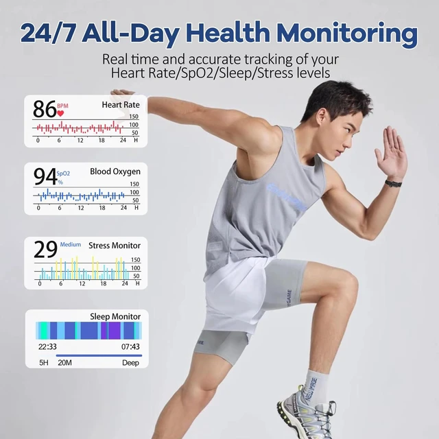 Alt view image 5 of 7 - Smart Watch for Men Women, 2.01-Inch Screen, 700mAh Battery Bluetooth 5.3 calls, DIY Dial, 120+ sports modes, Running Watch with Step Counter Heart Rate Sleep Monitor for iOS Android