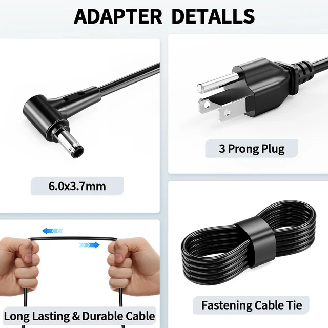 Alt view image 2 of 6 - 230W 6.0mm Laptop Charger Fit for ASUS ROG Zephyrus G14 TUF F15 Fit for ASUS ROG Zephyrus S GX701GX GX701GW GX701GV ROG Strix Scar II GL704GM-DH74 ADP-230GB B Gaming Laptop