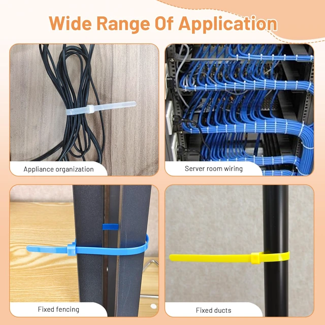 Alt view image 5 of 7 - Reusable Zip Ties 10 Inch, 120pcs Colored Zip Tie Heavy Duty Outdoor Small Cable Ties, Releasable Tie Wraps, Wire Ties Removable for Cord Management (10 Inch)
