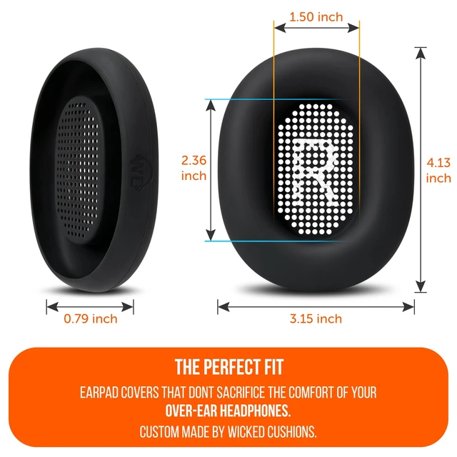 Alt view image 4 of 7 - SweatZ 1000X - Sweat Covers Compatible with Sony 1000X THE COLLEXION Washable Silicone Earpad Covers for Workouts by Wicked Cushions Sweatproof, Reusable and Tool-Free Black
