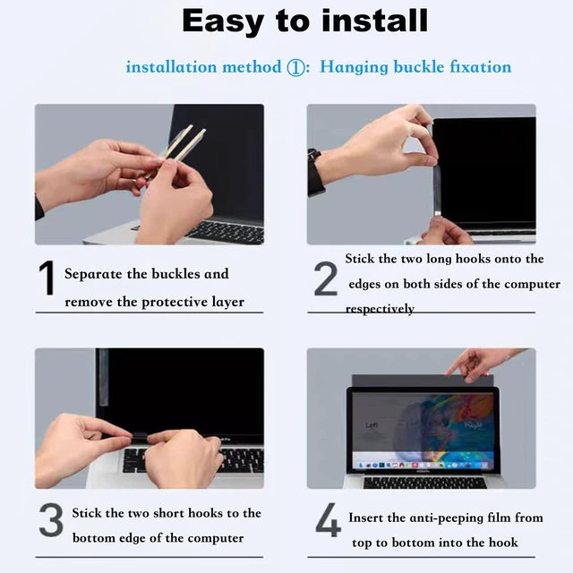Alt view image 5 of 7 - 17.3 Inch Laptop Privacy Screen Protector Designed for HP Envy/Dell/Asus/Acer/Samsung/Lenovo,Matte Eye Protection Anti Glare Anti peep Film for All 17.3" with 16:9 Aspect Ratio Laptop