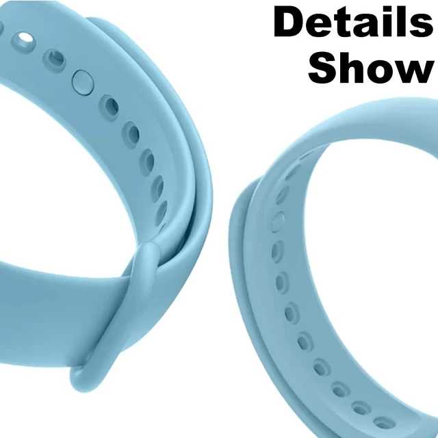 Alt view image 6 of 7 - 6-Pack Straps for Xiaomi Smart Band 8 Active & Redmi Band 2 Soft, lightweight TPU with ventilation openings; adjustable, easy to clean, and quick to replace