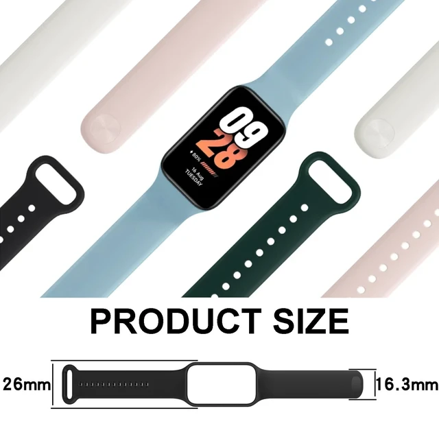 Alt view image 7 of 7 - 6-Pack Straps for Xiaomi Smart Band 8 Active & Redmi Band 2 Soft, lightweight TPU with ventilation openings; adjustable, easy to clean, and quick to replace