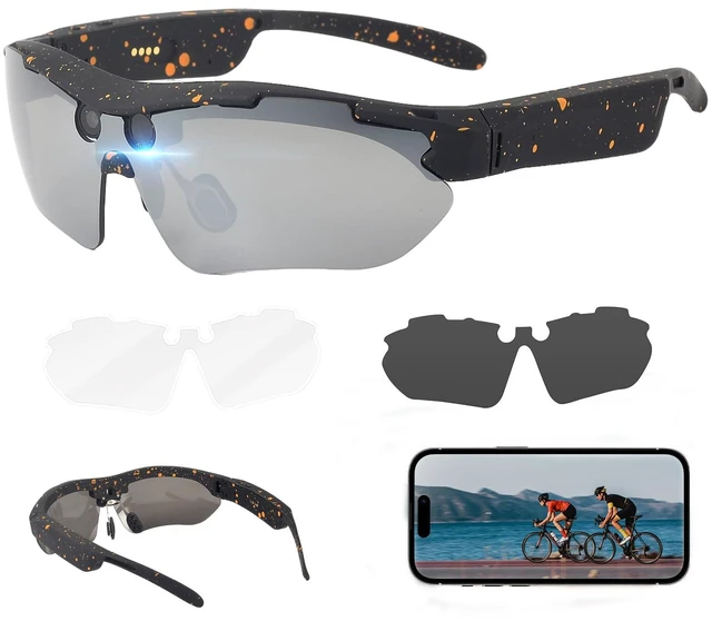 Main image of AI Smart Glasses 1080P Video Sport Sunglasses for Cycling Hiking (Black)