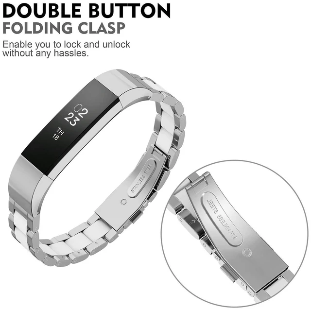 Alt view image 3 of 7 - Compatible with Alta Bands Metal, Special Edition Replacement for Alta HR Stainless Steel Bands Adjustable Accessory Wristband Small Large for Alta Bracelet Women Men