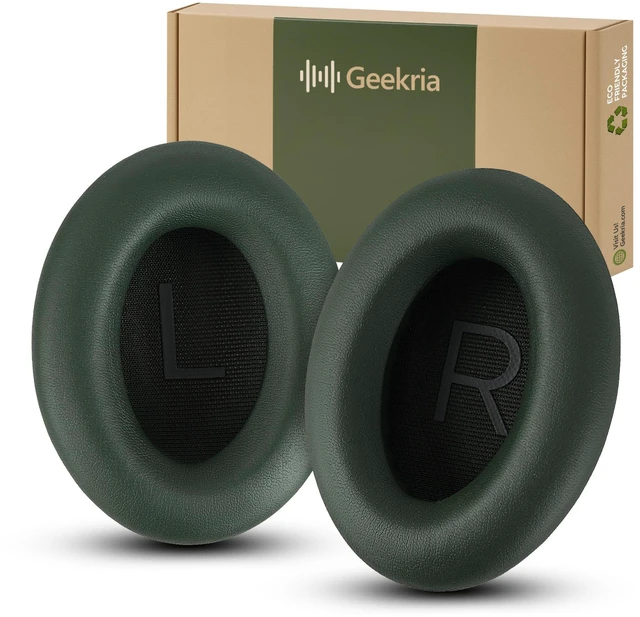 Main image of Replacement Earpads for Bose QuietComfort QC45, QC35 II/35, QC25, QC15, QC SE, SoundTrue & SoundLink AE2 Headphones, Ear Cushion Repair Kit with Video Guide (Green)