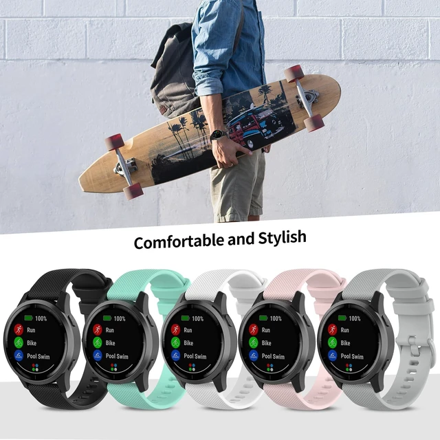 Alt view image 7 of 7 - Compatible with Garmin Venu 4 45mm/Vivoactive 4/Venu 3/Forerunner 255 265 Bands Silicone Strap Sport Wristband for Garmin 22mm Watch Band (Not for 4s/3s/2s/255s/265s) (Multicolor-10pcs)