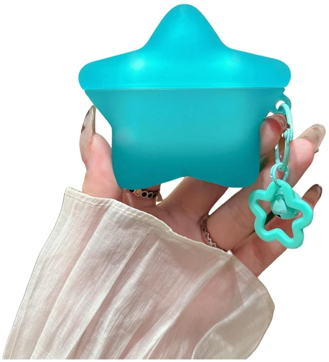 Main image of Earbuds Case for Samsung Galaxy Buds 3/Buds 3 Pro/Buds 3 FE, Cute Fun Silicone Star Anti-Drop Protective Case for Girls Boy (Blue)