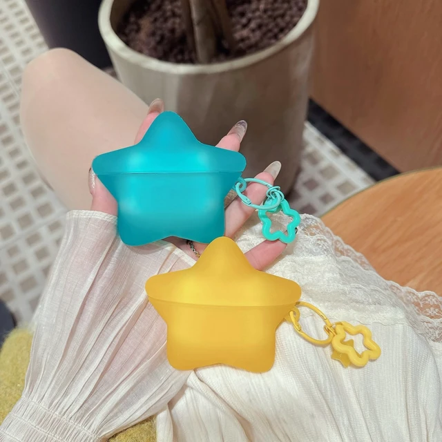 Alt view image 3 of 6 - Earbuds Case for Samsung Galaxy Buds 3/Buds 3 Pro/Buds 3 FE, Cute Fun Silicone Star Anti-Drop Protective Case for Girls Boy (Blue)
