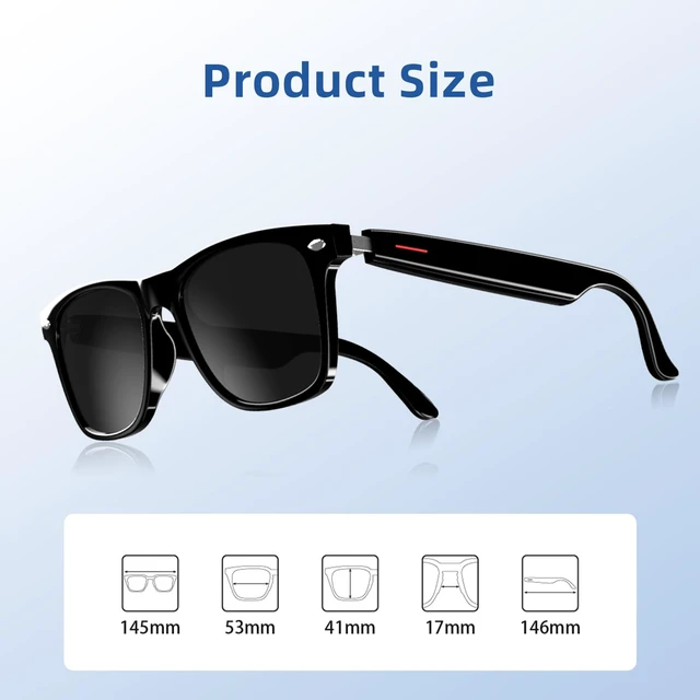 Alt view image 5 of 7 - Smart Glasses for Men Women, UV400 Polarized Sunglasses Lenses Open Ear Bluetooth Sunglasses with Mic & Speakers, Hands-Free Calls, Voice Assistant, Touch Control, Driving Sports Outdoor