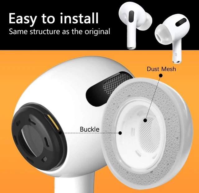 Alt view image 5 of 7 - Memory Foam Ear Tips for AirPods Pro 1st & 2nd Gen - Upgraded Liquid Silicone Rubber, Superior Noise Isolation, Secure Fit & Ultimate Comfort, Fits Charging Case, 1 Pair (Grey Large)