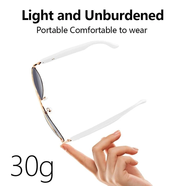 Alt view image 3 of 7 - Bluetooth Audio Smart Sunglasses with Speakers, UV400 Protection Blue Light Blocking Glasses for Men Women, Hands-Free Calls Voice Control for Driving Cycling Outdoor Office