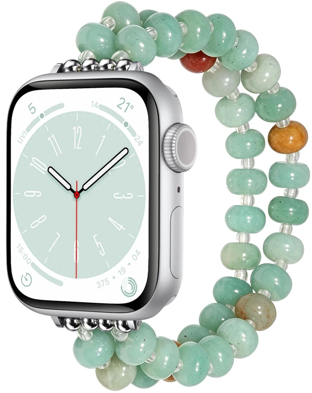 Main image of Natural Stone Stretch Watch Band Compatible with Apple Watch for Women