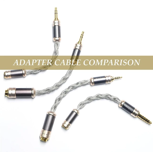 Alt view image 7 of 7 - 3.5mm Stereo Male to 2.5mm Balanced Female Portable Headphone Adapter Cable 6N Single Crystal Silver Portable Conversion Cable, IEM Adapter Hi-Fi Cable