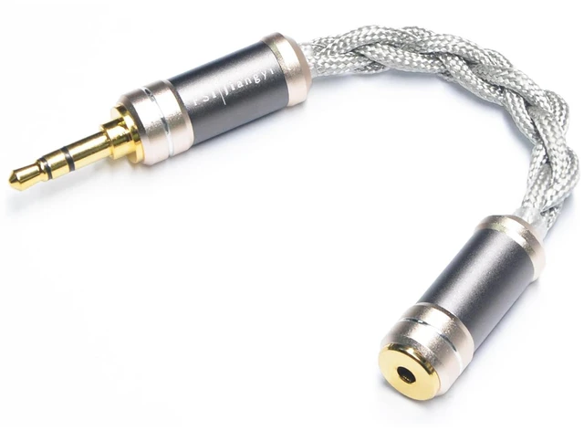 Main image of 3.5mm Stereo Male to 2.5mm Balanced Female Portable Headphone Adapter Cable 6N Single Crystal Silver Portable Conversion Cable, IEM Adapter Hi-Fi Cable
