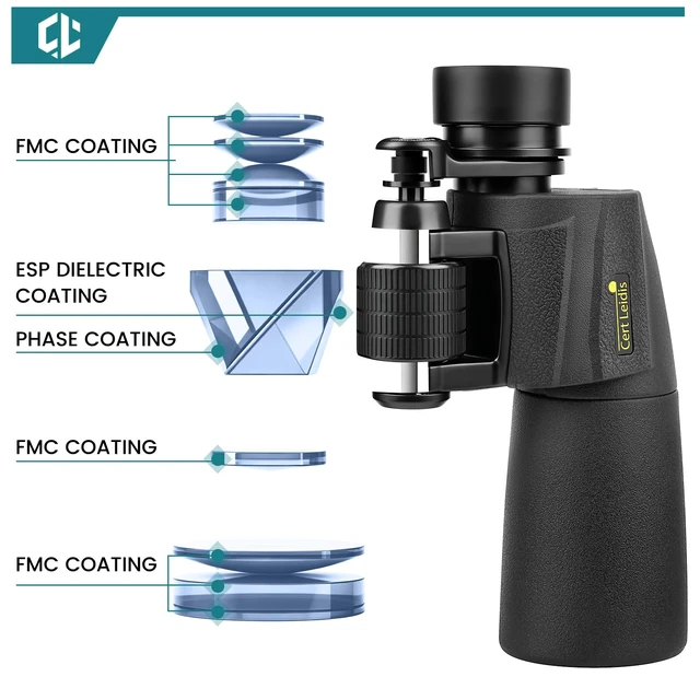 Alt view image 6 of 7 - UHD 10x50 Binoculars for Adults High Powered - IP67 Waterproof Large View, BAK4 Porro Prism, FMC-Coated, Professional for Bird Watching, Cruise Ship, Hunting, Travel, Hiking, Gifts for Men
