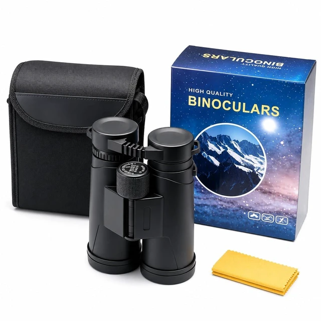 Main image of 10x42 Binoculars for Adults and Teens 14+, HD, BAK4 Prism and FMC Lens, Easy Focus, Compact, for Bird Watching, Travel, Concerts, Sports, with Carrying Case