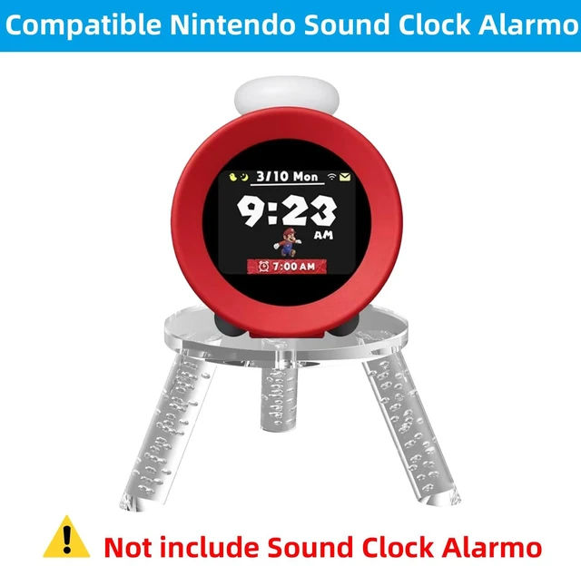 Alt view image 2 of 7 - Desktop Speaker Stand for Echo Spot 2024, Dot, Glow, HomePod Mini, Nintendo Sound Clock Alarmo and Sonos Era 100 - Acrylic Tripod Accessories Holder (Transparent)