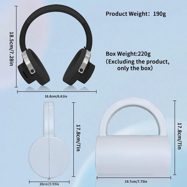 Alt view image 5 of 7 - Open-Ear Headphones, 20+ Hour Playtime, Immersive Sound, Wireless Bluetooth Headphones for School, Work, Travel&Daily Use,Black
