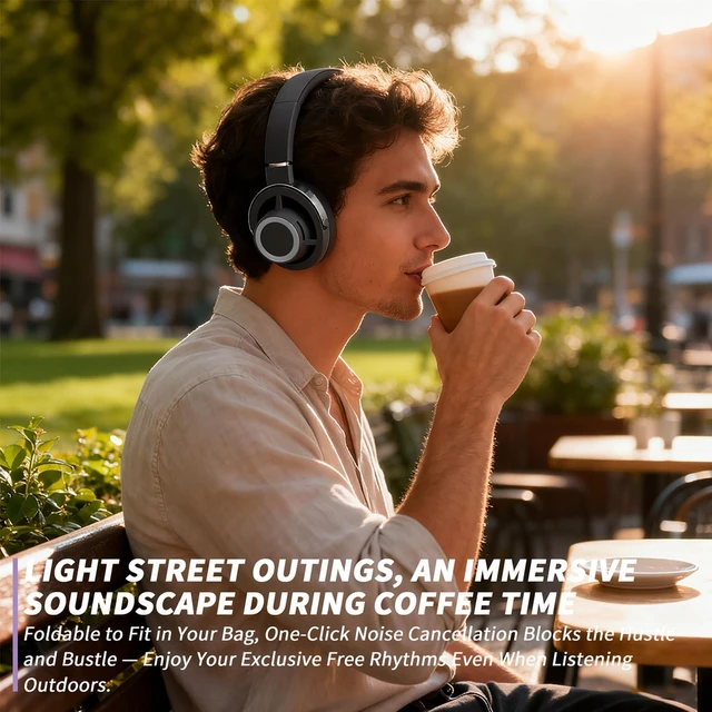 Alt view image 7 of 7 - Open-Ear Headphones, 20+ Hour Playtime, Immersive Sound, Wireless Bluetooth Headphones for School, Work, Travel&Daily Use,Black