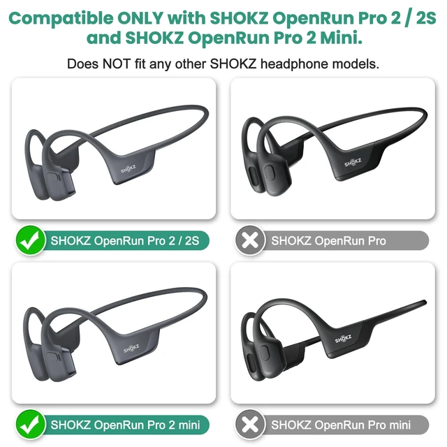 Alt view image 2 of 7 - Charging Case for Shokz OpenRun Pro 2s, Pro 2 & Pro 2 Mini, 2000mAh Black Shokz charger,shokz case,Fast charging, Hard EVA shell, Shockproof & Waterproof, Travel-friendly, Headphones not included