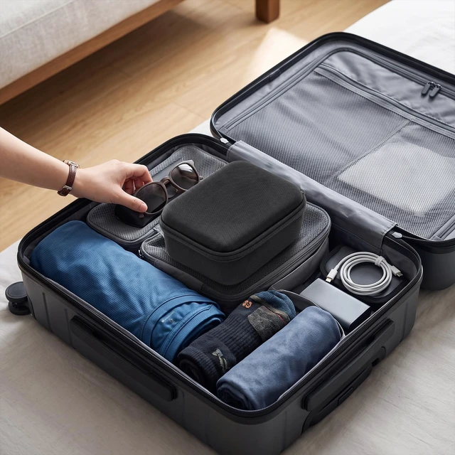 Alt view image 7 of 7 - Charging Case for Shokz OpenRun Pro 2s, Pro 2 & Pro 2 Mini, 2000mAh Black Shokz charger,shokz case,Fast charging, Hard EVA shell, Shockproof & Waterproof, Travel-friendly, Headphones not included