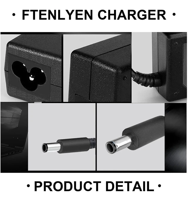 Alt view image 4 of 7 - 65W Laptop Charger Compatible with Dell 14 15 16 Laptop DC15250 DC15255 DC16251 Inspiron 16 15 3000 5000 5640 3511 3520 3530 5630 3535 5620 3525 5635 DA65NM191 Power Supply Cord 4.5mm AC Adapter