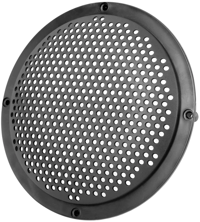 Alt view image 4 of 7 - 2pcs 6" Plastic Audio Speaker Cover Mesh Subwoofer Grill Horn Guard Decorative Circle Grille Protector Black for Car