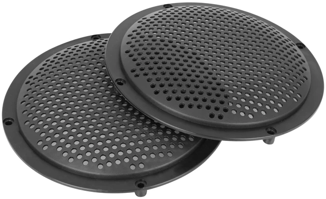 Alt view image 6 of 7 - 2pcs 6" Plastic Audio Speaker Cover Mesh Subwoofer Grill Horn Guard Decorative Circle Grille Protector Black for Car