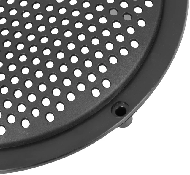 Alt view image 7 of 7 - 2pcs 6" Plastic Audio Speaker Cover Mesh Subwoofer Grill Horn Guard Decorative Circle Grille Protector Black for Car