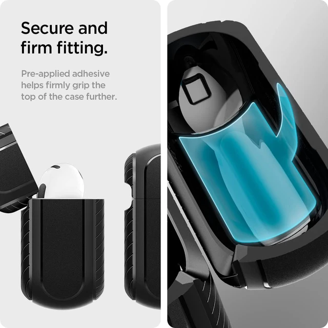 Alt view image 7 of 7 - Mag Armor MagFit Designed for AirPods 3 Case (2021) MagSafe Charging Compatible, Magnets Embedded, Dual Layer Drop Protection - Matte Black