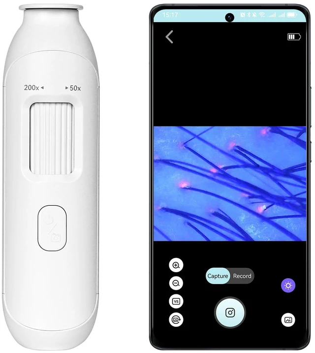 Main image of Wireless Scalp Camera Handheld Microscope,50X200X Zoom Fixed Focus HD Magnifier with LED,Portable Microscopes for Phone/ipad,Designed for Casual Scalp and Hair Surface Viewing