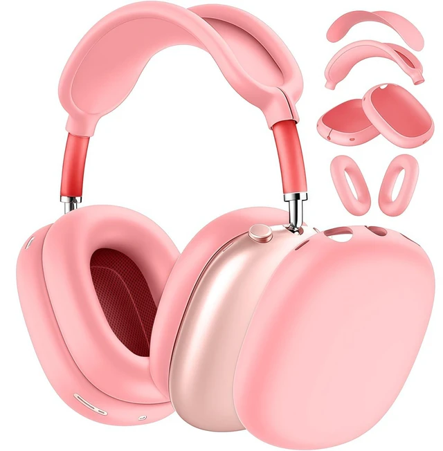 Main image of Case Cover Compatible with AirPods Max 2/1 (2026/2024/2022), Ear Pad/Ear Cups/Headband Cover for AirPod Max (H2/USB-C/Lightning), Silicone Headphones Accessories Protector for Apple AirPods Max