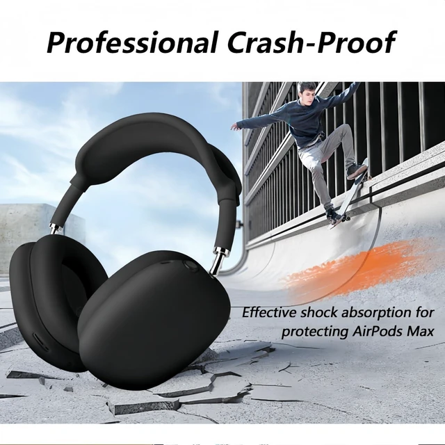 Alt view image 4 of 7 - Case Cover Compatible with AirPods Max 2/1 (2026/2024/2022), Ear Pad/Ear Cups/Headband Cover for AirPod Max (H2/USB-C/Lightning), Silicone Headphones Accessories Protector for Apple AirPods Max