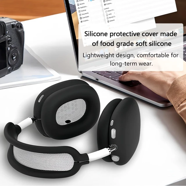 Alt view image 6 of 7 - Case Cover Compatible with AirPods Max 2/1 (2026/2024/2022), Ear Pad/Ear Cups/Headband Cover for AirPod Max (H2/USB-C/Lightning), Silicone Headphones Accessories Protector for Apple AirPods Max