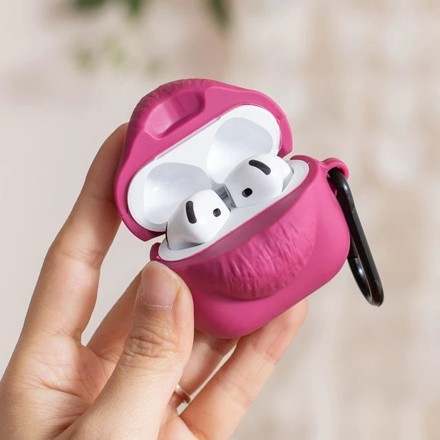 Alt view image 2 of 6 - Cute Case for AirPods 4 Case, 3D Egg Box AirPods 4th Generation Protective Cover with Keychain, Cartoon Kawaii Funny Silicone Airpods 4 Accessories (Kiss Lip)