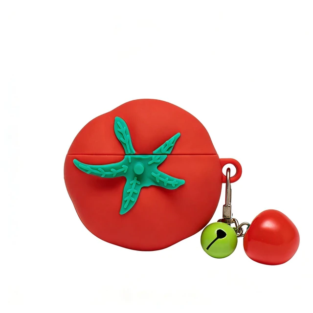 Main image of Cute Case for AirPods 4 Case, 3D Egg Box AirPods 4th Generation Protective Cover with Keychain, Cartoon Kawaii Funny Silicone Airpods 4 Accessories (Tomato)