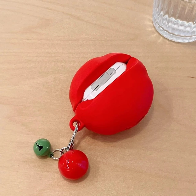 Alt view image 5 of 7 - Cute Case for AirPods 4 Case, 3D Egg Box AirPods 4th Generation Protective Cover with Keychain, Cartoon Kawaii Funny Silicone Airpods 4 Accessories (Tomato)