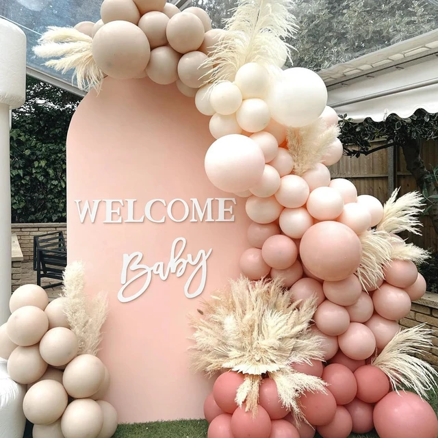 Alt view image 6 of 7 - Welcome Baby Sign for Baby Shower Backdrop White Felt Letter Gender Reveal Sign for Boy Girl 1st Birthday Party Arch Decor Wall Photo Prop