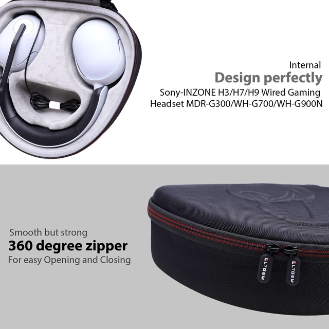 Alt view image 7 of 7 - LTGEM Hard Case for Sony INZONE H9/H7/H5/H3 Over-Ear Gaming Headset Protective Carrying Travel Bag for Sony INZONE headphones, Waterproof & Shockproof Storage, Case Only