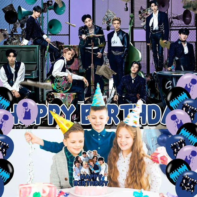 Alt view image 5 of 5 - Stray Kids Merch 5 Star Happy Birthday Backdrop Stray Kids Banner Poster for Fans Girls Theme Party Decorations Kpop Birthday Supplies Background Studio Shoot Photo Props Booth