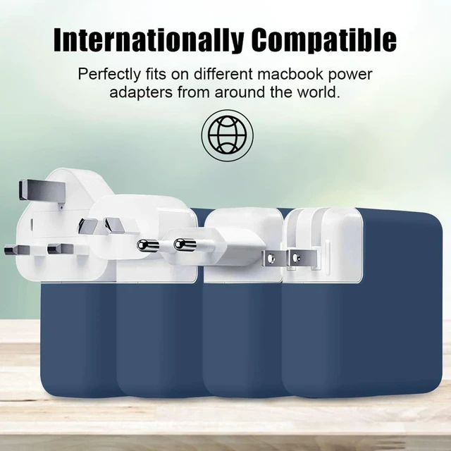 Alt view image 7 of 7 - Navy Blue Silicone Charger Cover Fits MacBook Pro 16" (140W Adapter) Soft Silicone Charger Case. Shockproof. Power Adapter Protective Sleeve for 2021-2026 Pro 16 M5/M4/M3/M2/M1 Only. Not for 96W