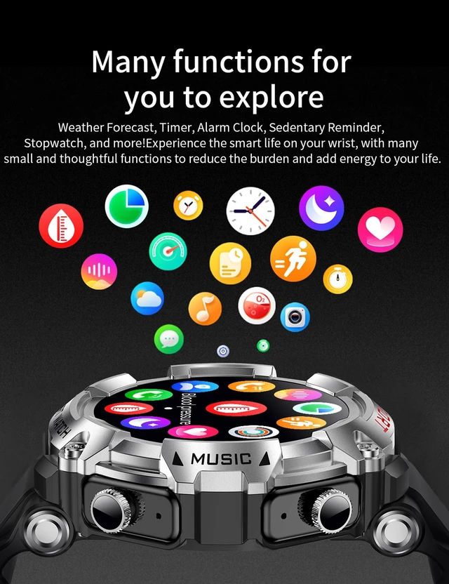 Alt view image 3 of 7 - Smart Watch with Earbuds,1.52" HD Screen,2 in 1 Smart Watches for Men Women, Fitness Tracker Watch with Wireless Earphone Compatible for Android iOS with Sports Monitor Sleep