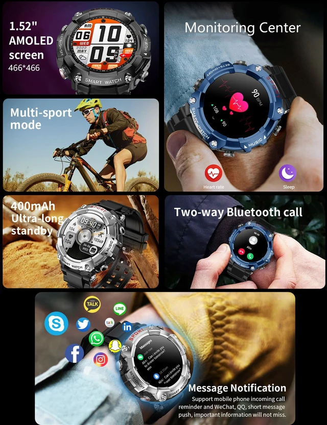 Alt view image 4 of 7 - Smart Watch with Earbuds,1.52" HD Screen,2 in 1 Smart Watches for Men Women, Fitness Tracker Watch with Wireless Earphone Compatible for Android iOS with Sports Monitor Sleep