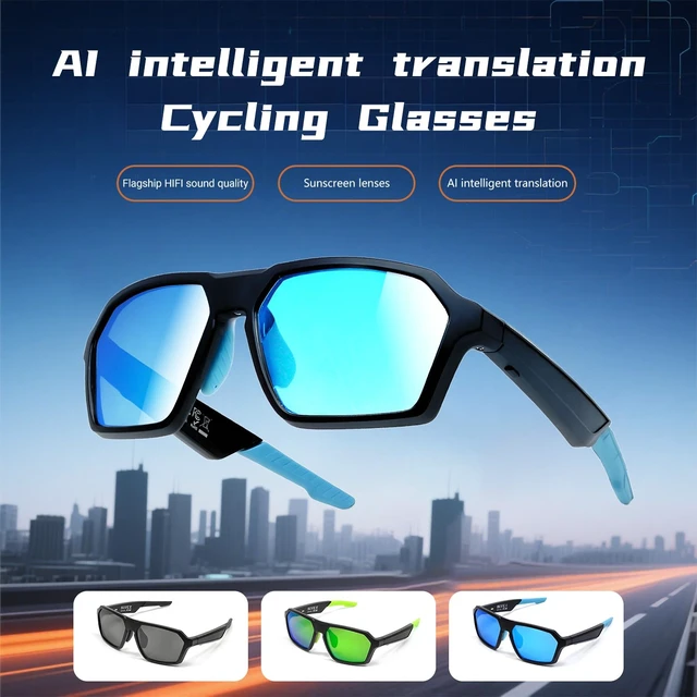 Alt view image 3 of 7 - Bluetooth Audio Smart Sunglasses with Speakers, UV400 Protection Blue Light Blocking Glasses for Men Women