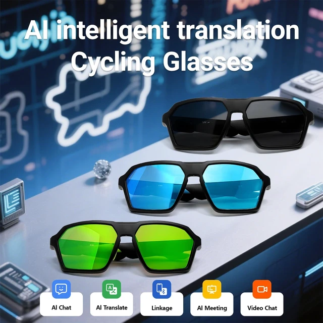 Alt view image 5 of 7 - Bluetooth Audio Smart Sunglasses with Speakers, UV400 Protection Blue Light Blocking Glasses for Men Women