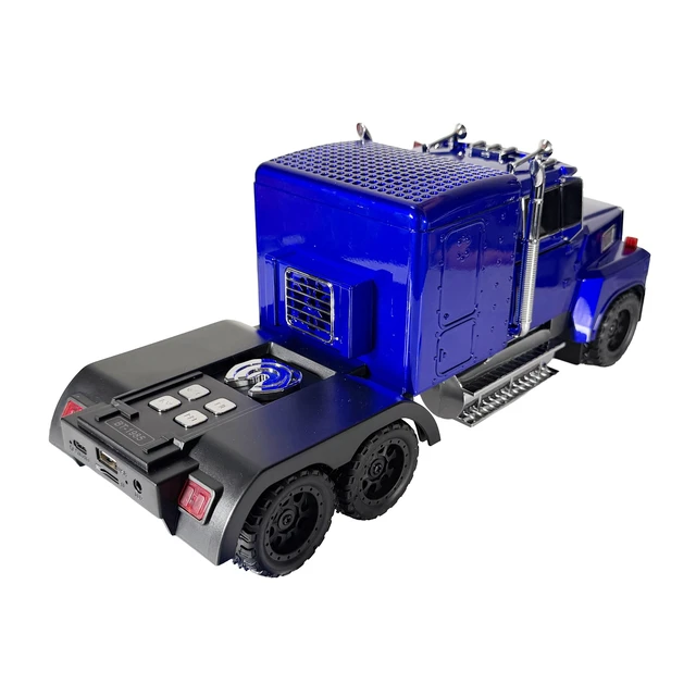 Alt view image 6 of 7 - BT-1985 Rechargable Portable Bluetooth Speaker with FM Radio, Blue LED Lights, TWS, FM Radio, USB/TF Playback, AUX Input, Built-In Microphone, USB-C Cable Included