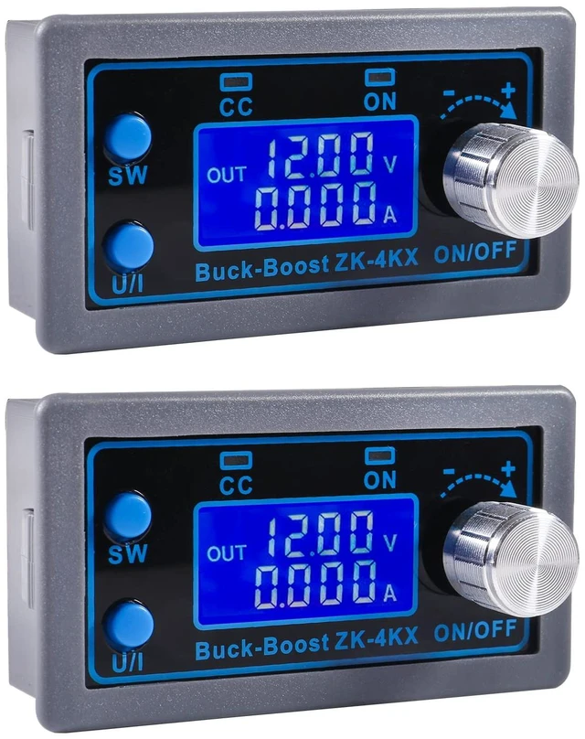 Main image of 2pcs ZK-4KX DC DC Buck Boost Converter Variable Voltage Regulator CC CV 0.5-30V 4A 5V 6V 12V 24V Power Module Adjustable Voltage Regulated Laboratory Power Supply