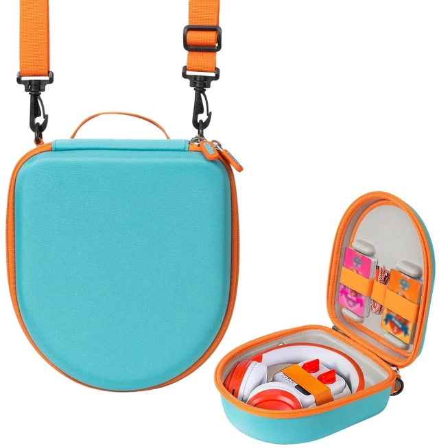 Main image of Hard Case for Yoto Mini Audio Music Player with Headphone, Travel Carrying Case Holds Yoto Mini, Headphones and Other Accessories with Adjustable Shoulder Strap, Up to 30 Audiobook Cards(Teal)