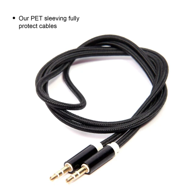 Alt view image 7 of 7 - 50ft PET Expandable Braided Cable Sleeve, 1/2,1/4, 3/8 Inch, Black Braided Wire Loom with 127 Pcs Shrink Tube, For Audio Video Automotive Cable Management Wire Protection Organizer